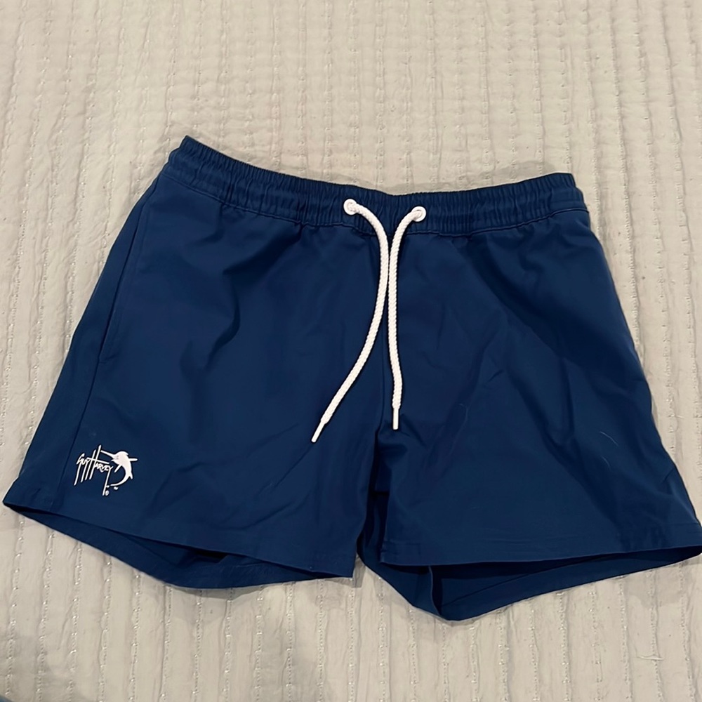 Size small stretchy boating guy Harvey shorts navy blue
